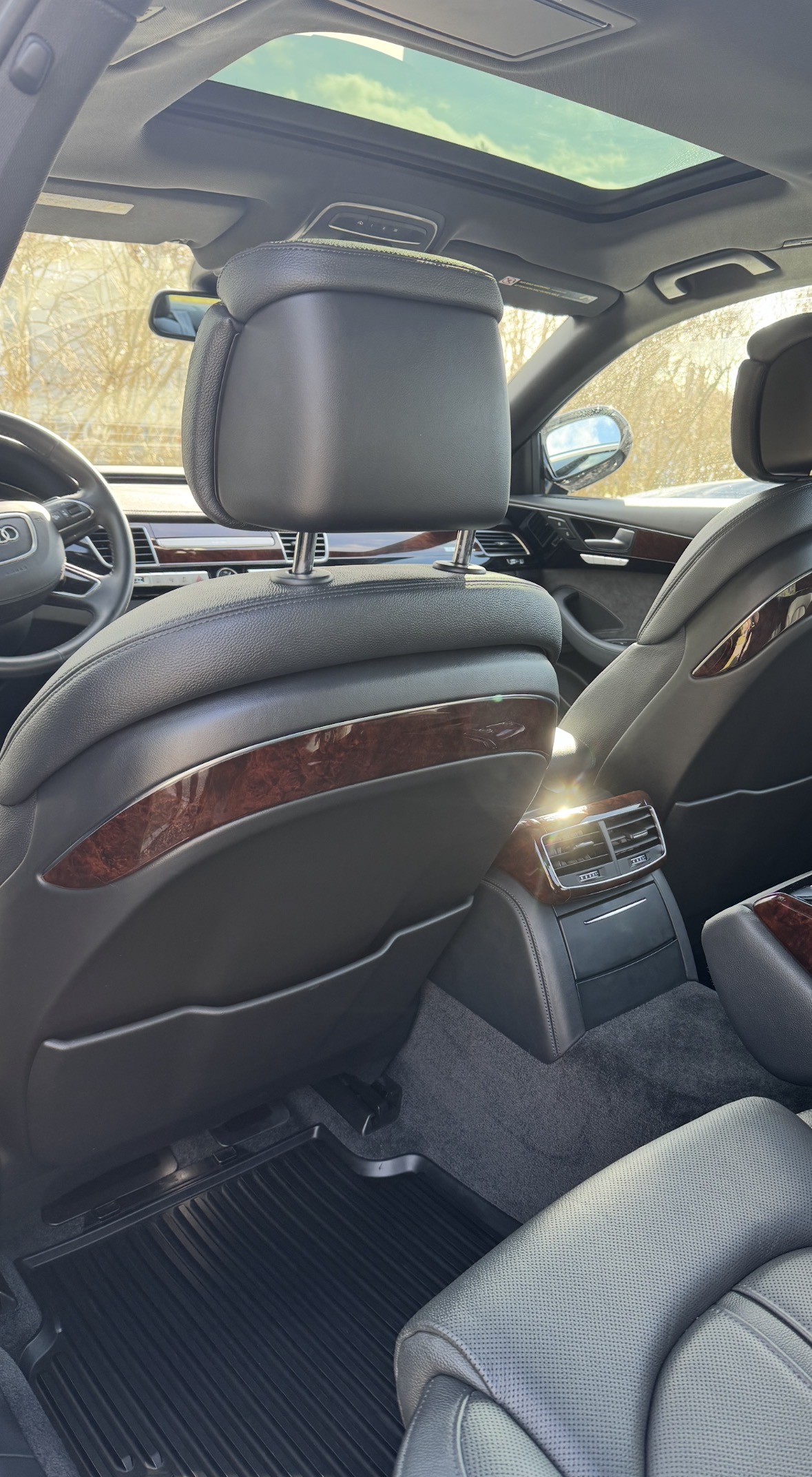 Clean rear interior after detailing